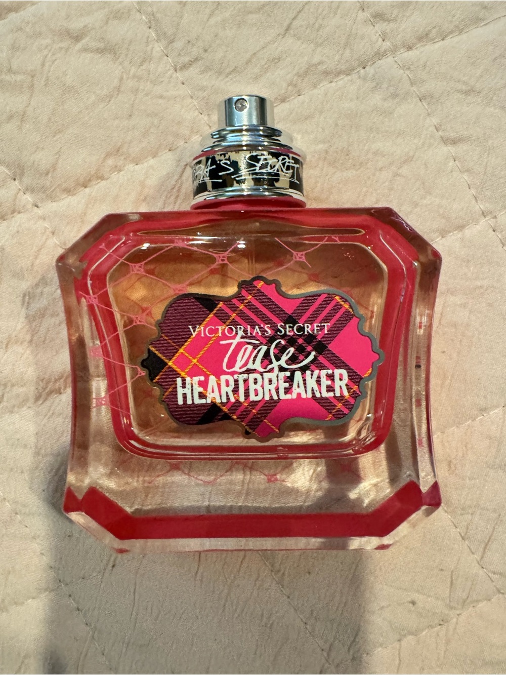 Victoria's Secret Tease Heartbreaker Fragrance Bottle - Red and Pink Accents
